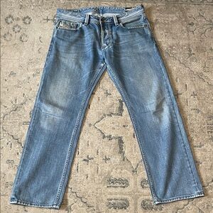 Stylish Light Blue Men's Straight Jeans